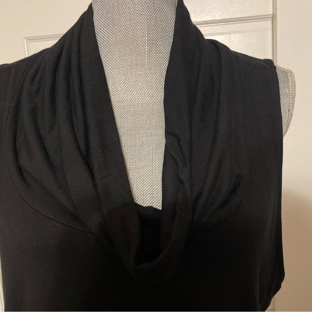 Elegant Black Cowl Neck Women's Top